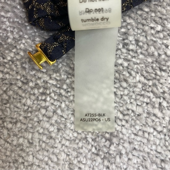 Demi Moore X Andie The Tropez Top Medium Black Triangle Bikini Swim AT255-BLK - Picture 8 of 12